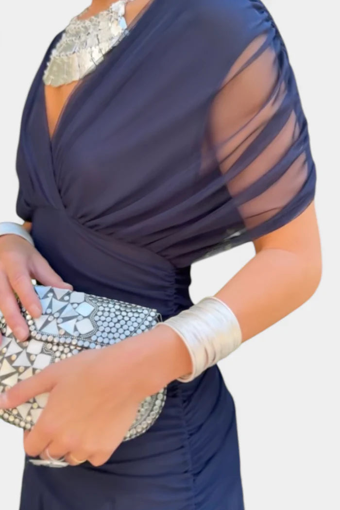 Inés | Vestido Wrap de Gabardina