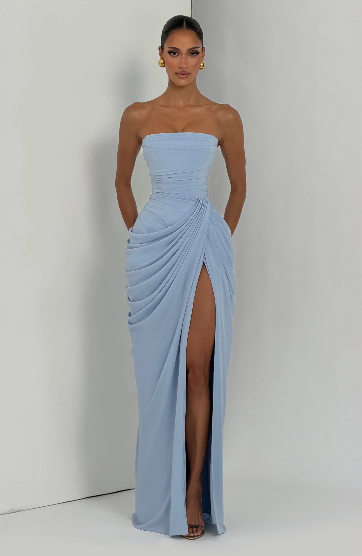 Isabella | Vestido Largo Satinado Premium