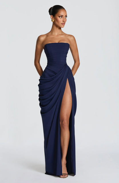 Isabella | Vestido Largo Satinado Premium
