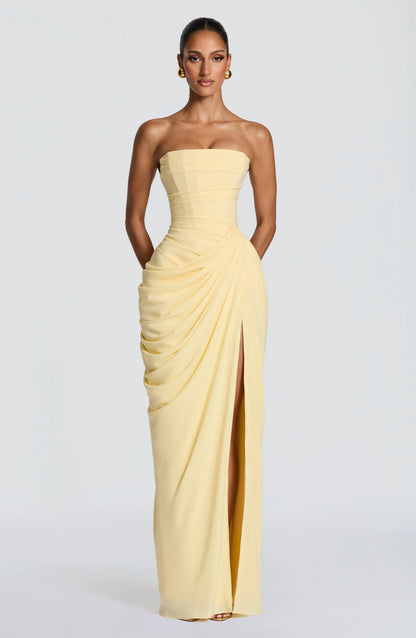 Isabella | Vestido Largo Satinado Premium