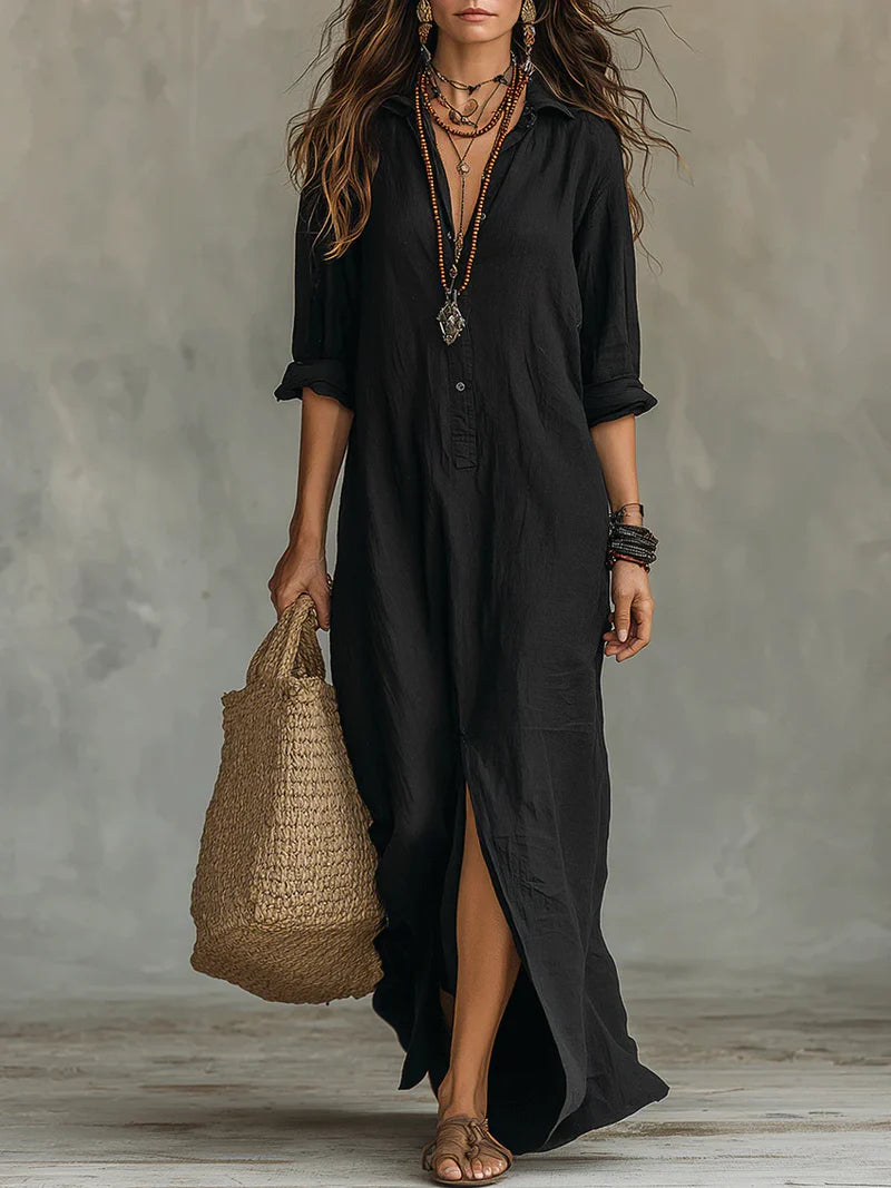 Seraphine | Vestido en Seda Negra