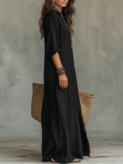 Seraphine | Vestido en Seda Negra