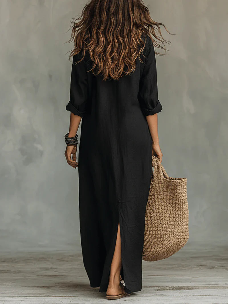 Seraphine | Vestido en Seda Negra