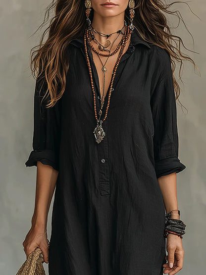 Seraphine | Vestido en Seda Negra