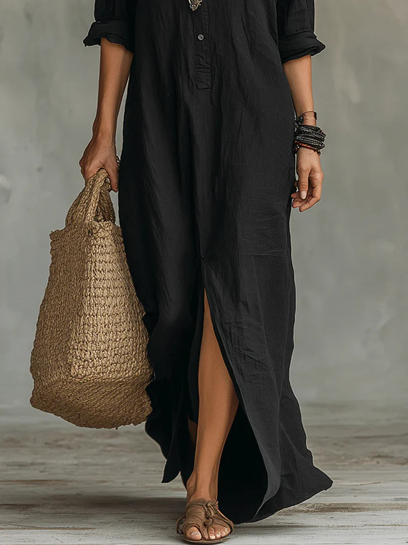 Seraphine | Vestido en Seda Negra