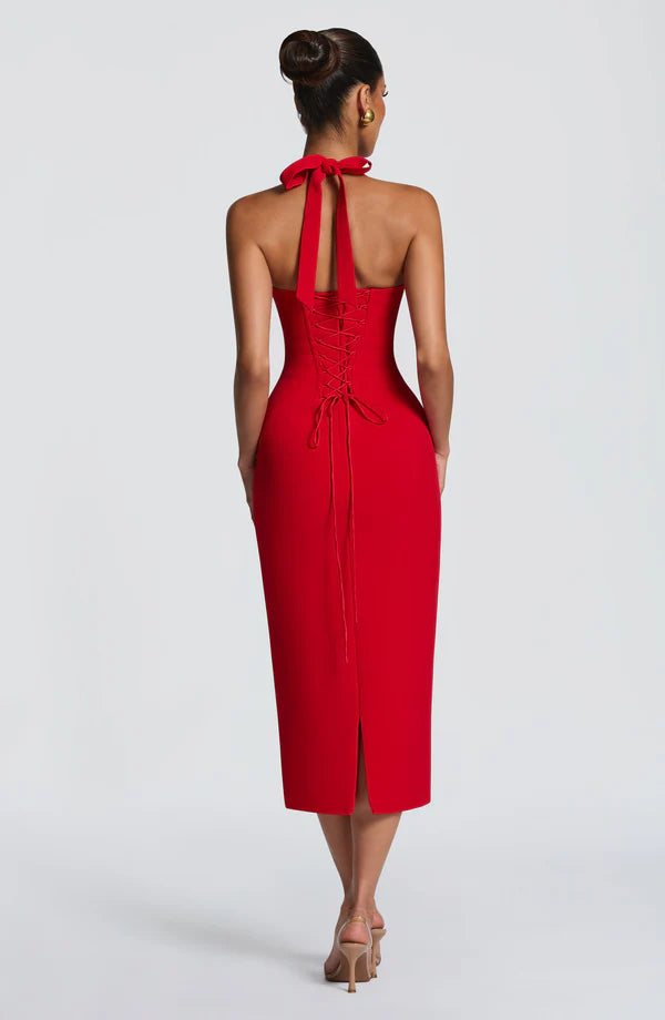 ALESSIA | Vestido Corset Rojo