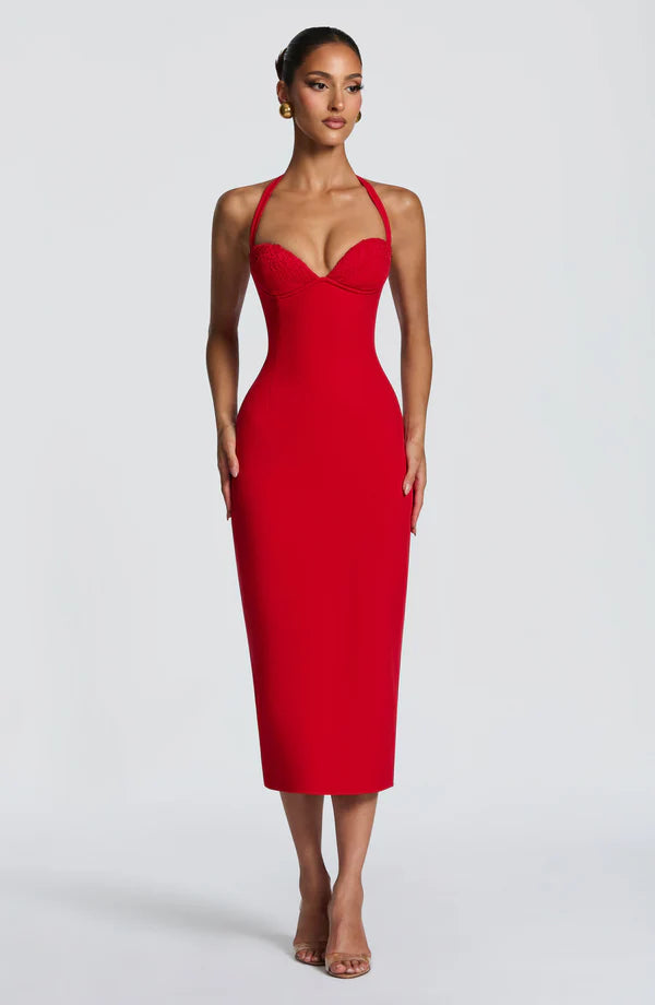 ALESSIA | Vestido Corset Rojo