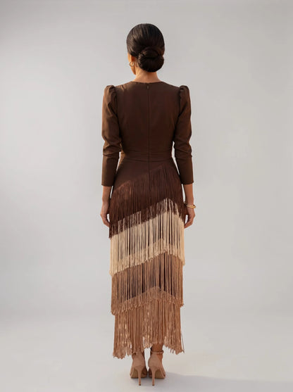 Sofia | Abito con Frange Elegante